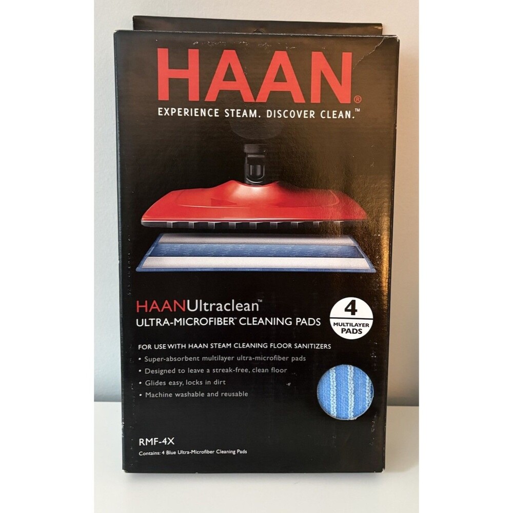 Haan Ultraclean RMF-4X Ultra-Microfiber Cleaning Pads Pack of 4 New!